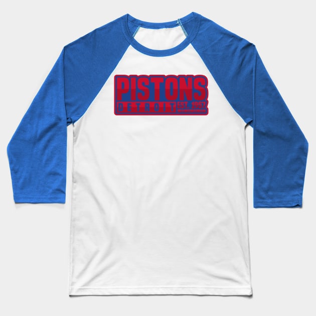 Detroit Pistons 01 Baseball T-Shirt by yasminkul